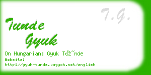 tunde gyuk business card